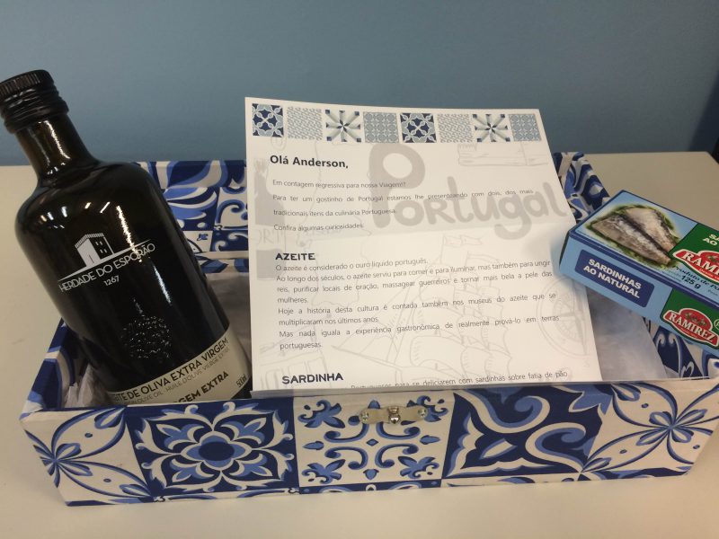 Presentes recebidos antes da viagem