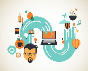 elementos que compõe um evento para ilustrar texto sobre eventos criativos