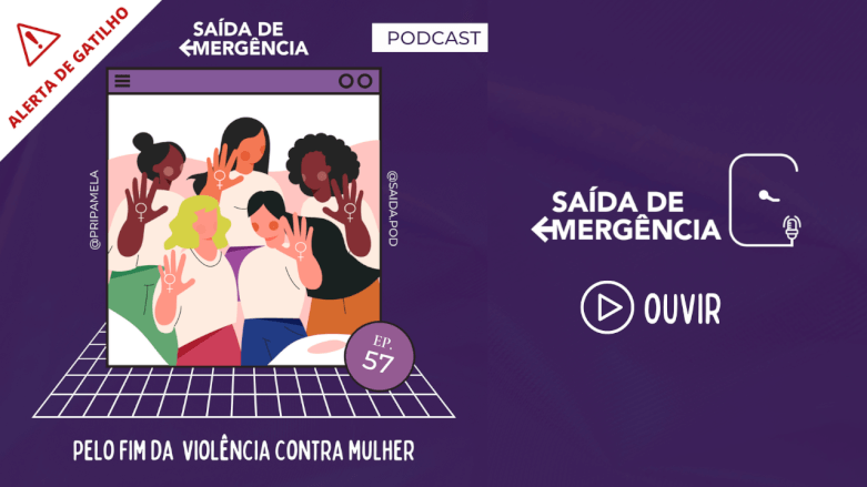 banner podcast violencia contra mulher