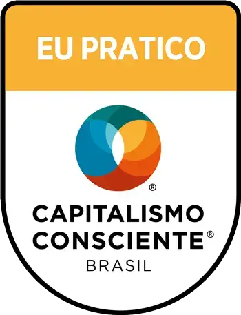 selo Eu pratico de Capitalismo Consciente