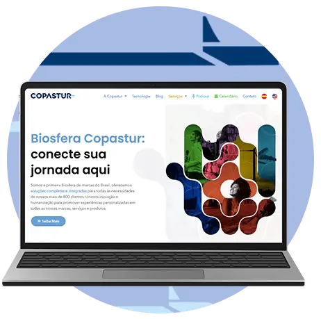 identidade visual do site copastur