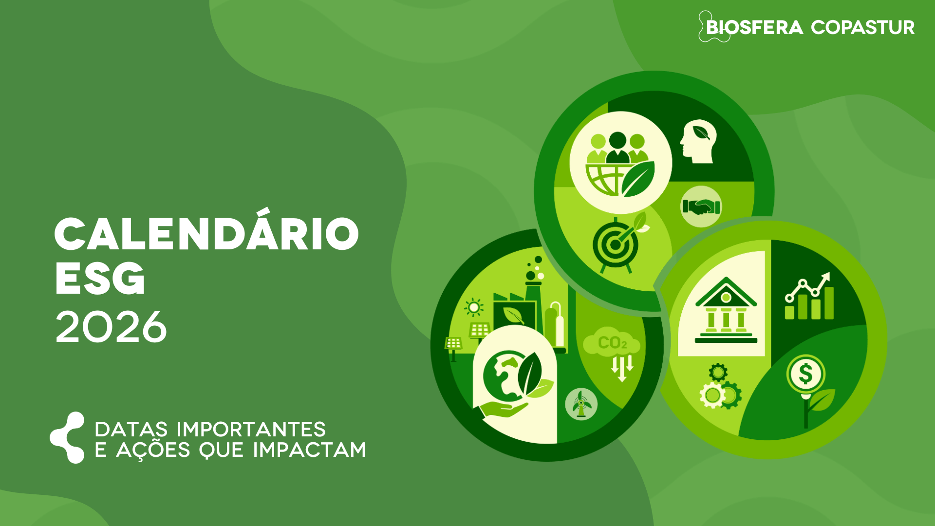 Capa do Calendário ESG 2026 da Biosfera Copastur
