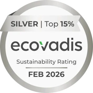 Medalha de prata EcoVadis, Top 15%, fevereiro de 2026