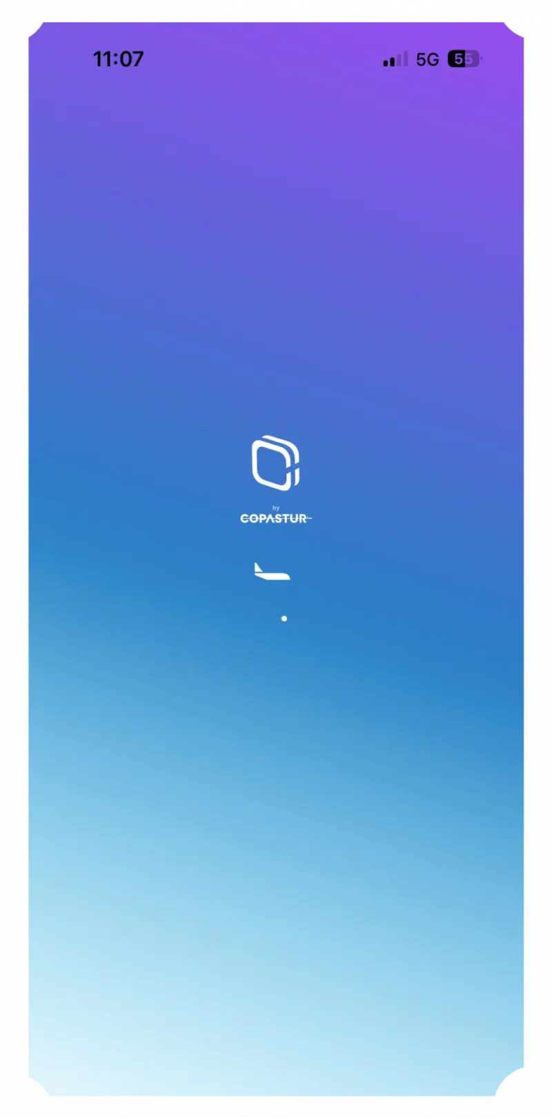 C+ app: opening screen with the C+ logo